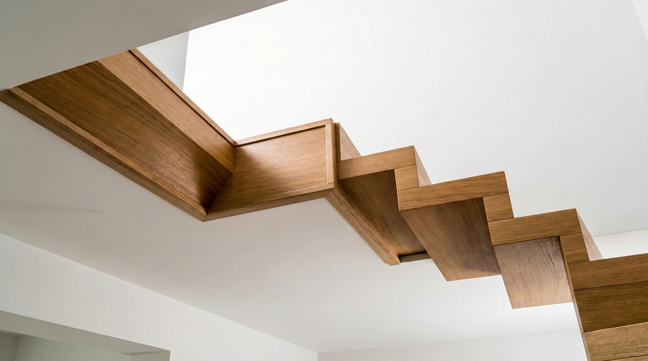 Widok schodów U z góry - minimalistyczna forma