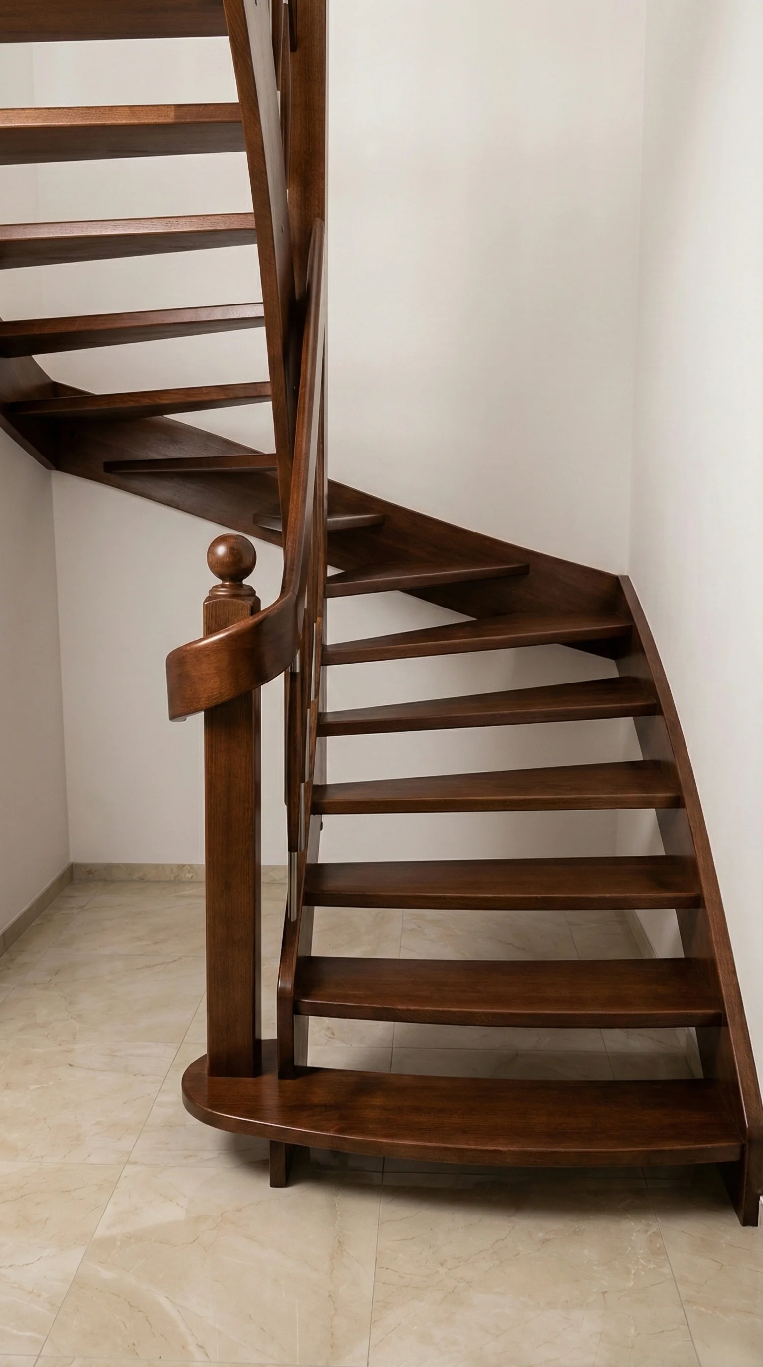 Schody bukowe orzech widok ogólny