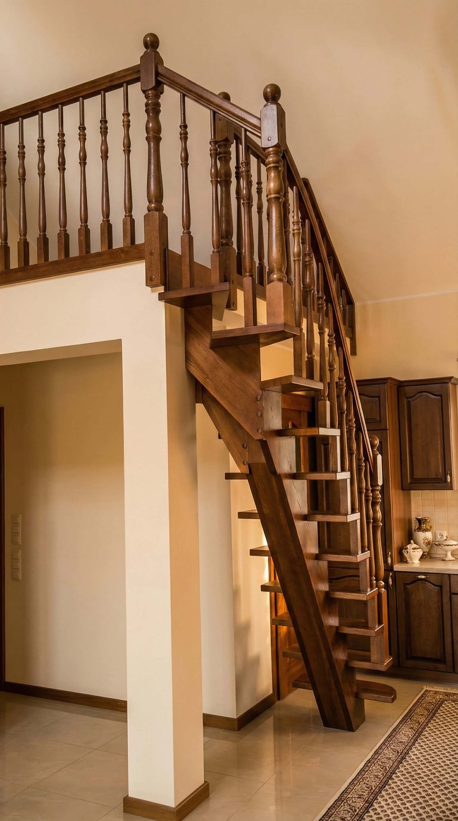 Schody na belce centralnej widok ogólny