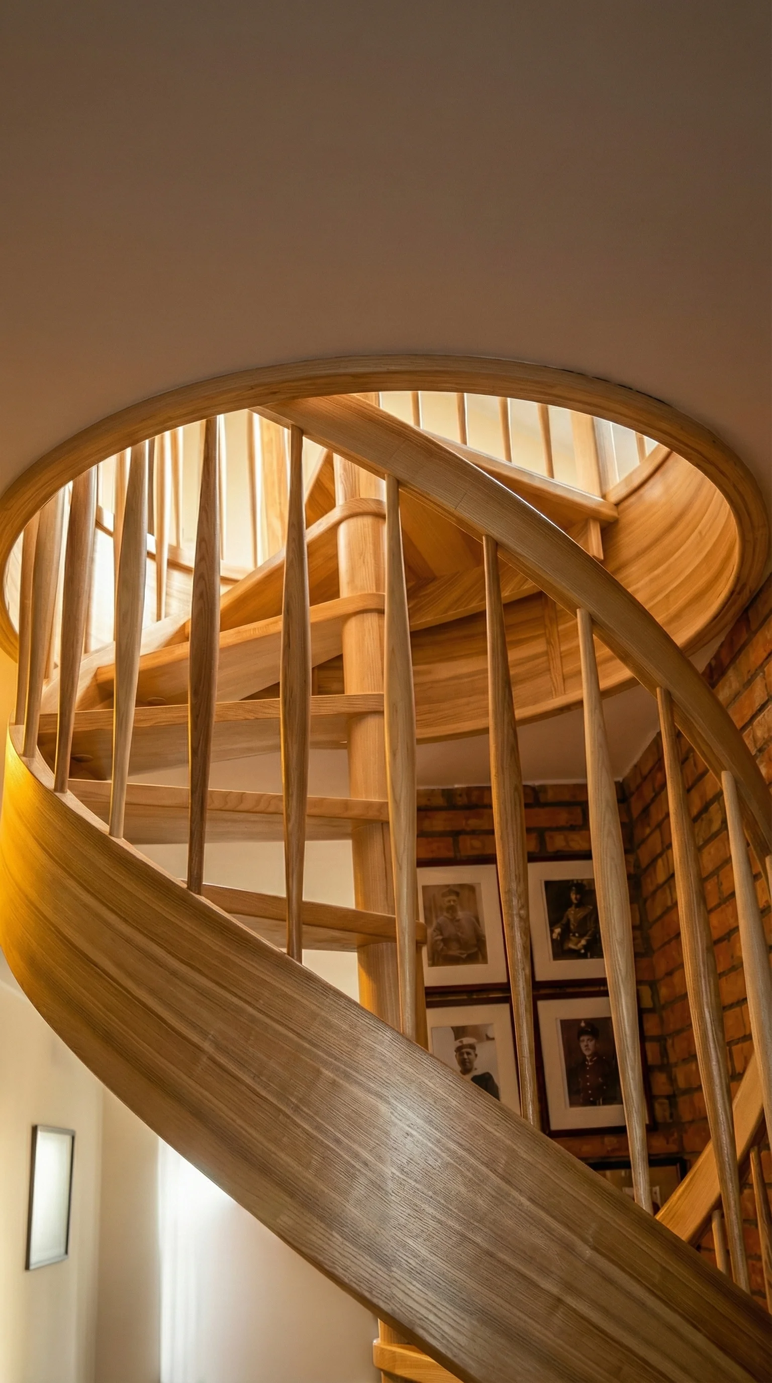 Widok schodów kręconych z góry