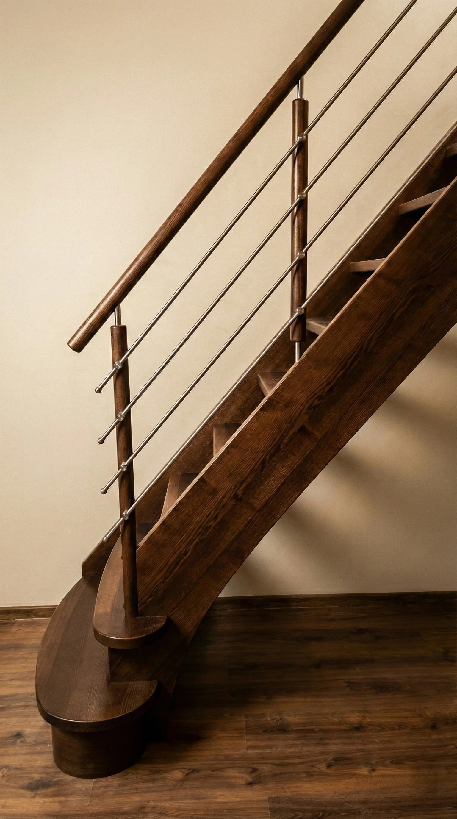 Widok schodów prostych od góry