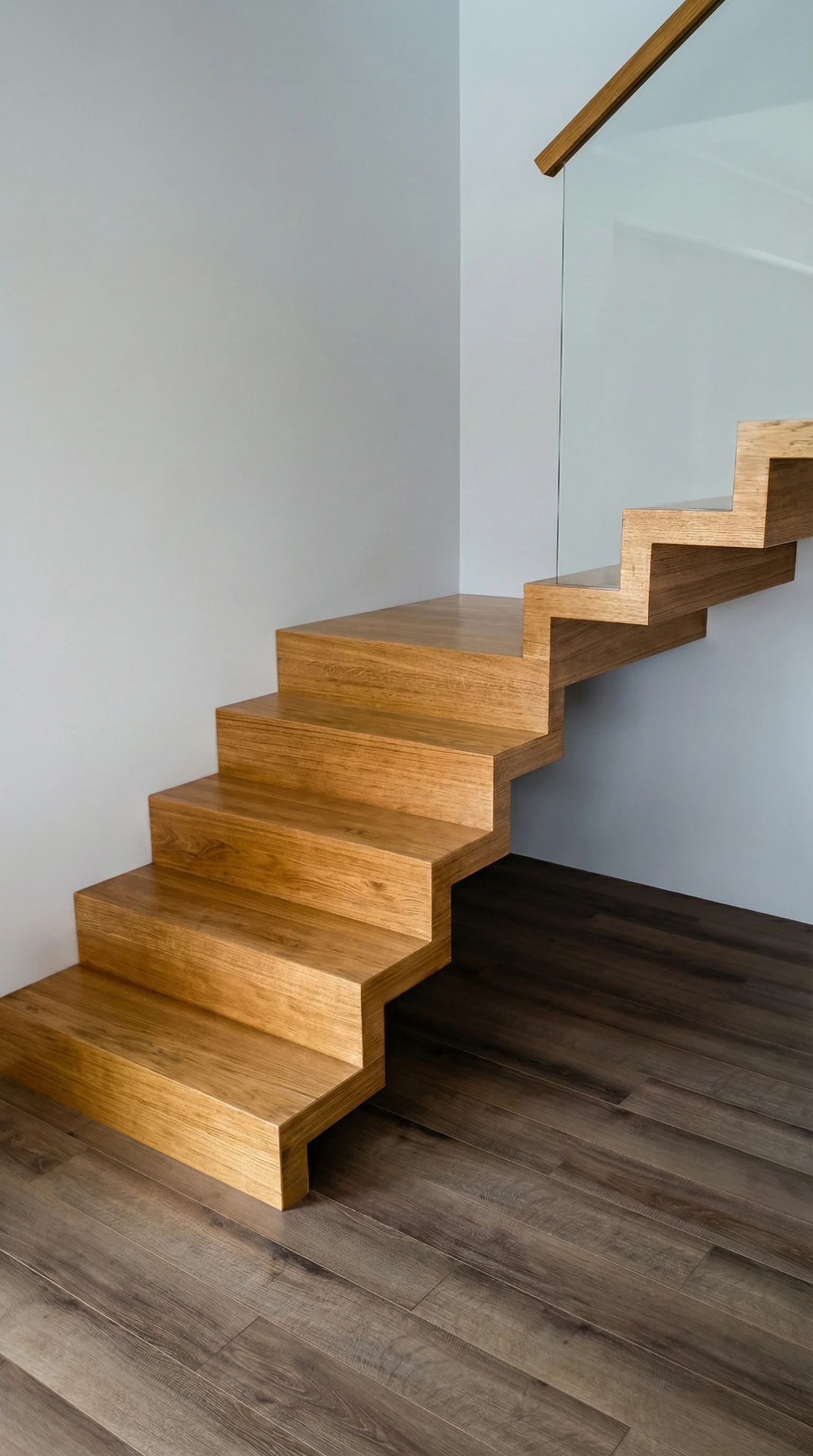 Schody dywanowe dębowe widok ogólny