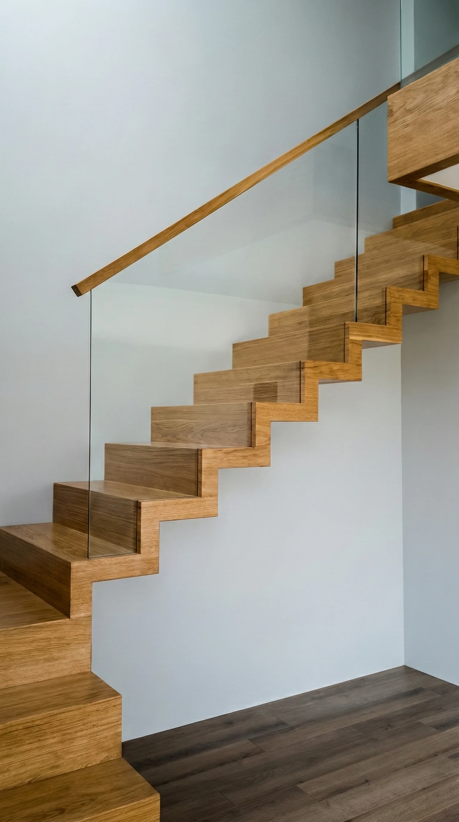 Detal balustrady szklanej i poręczy