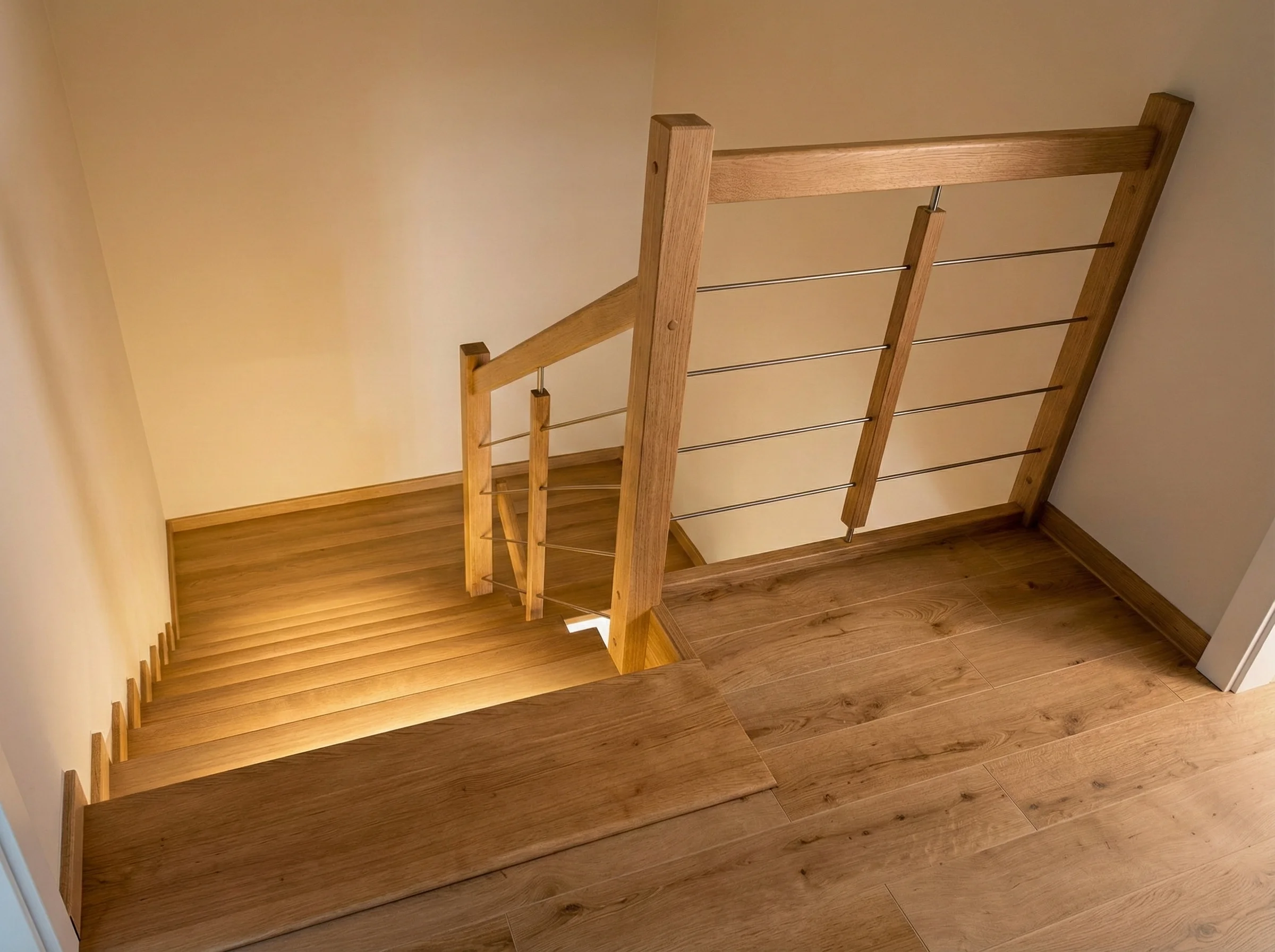 Kompletna realizacja schodów B-24 w nowoczesnym wnętrzu