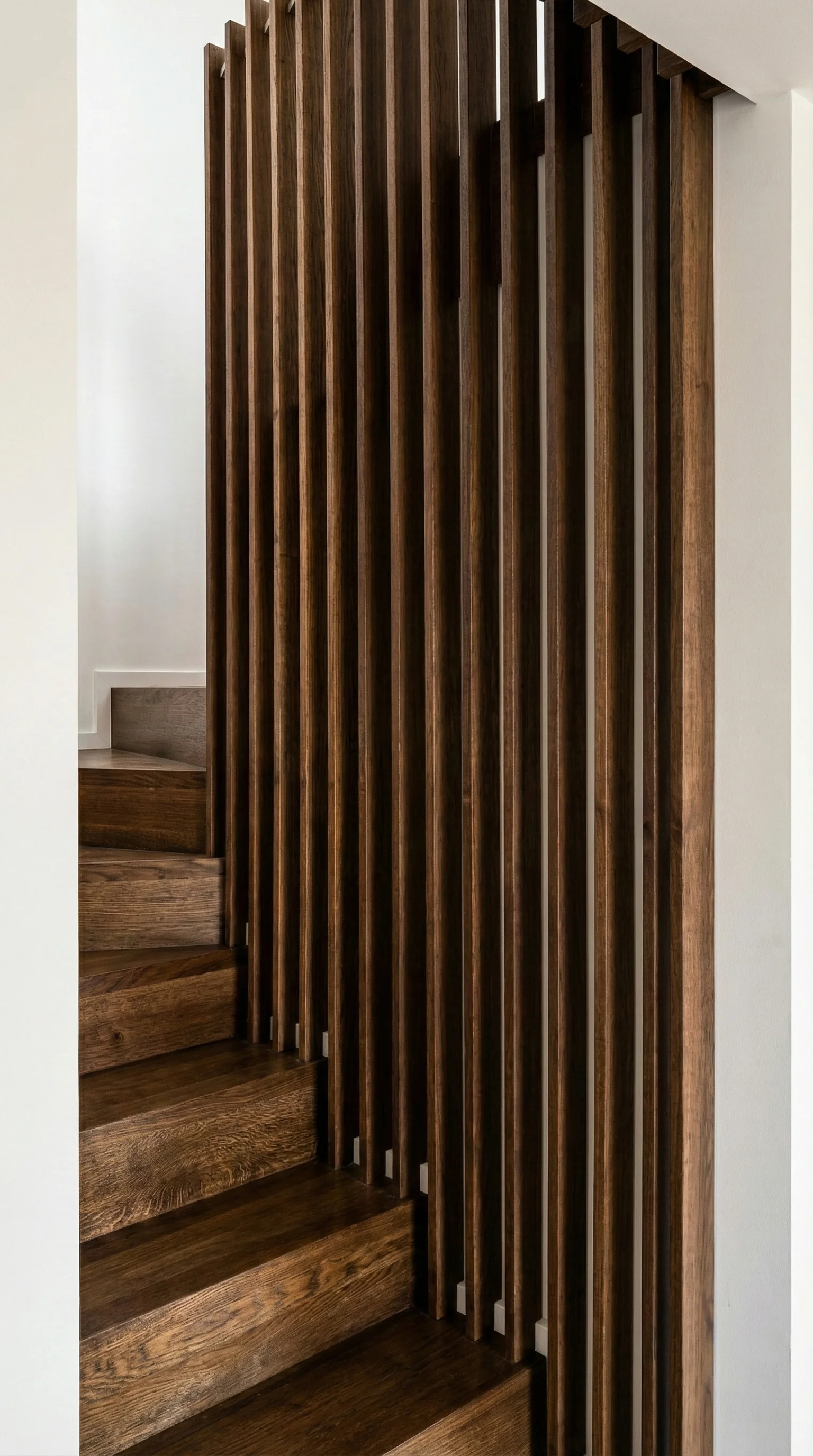 Nowoczesna balustrada z paneli drewnianych