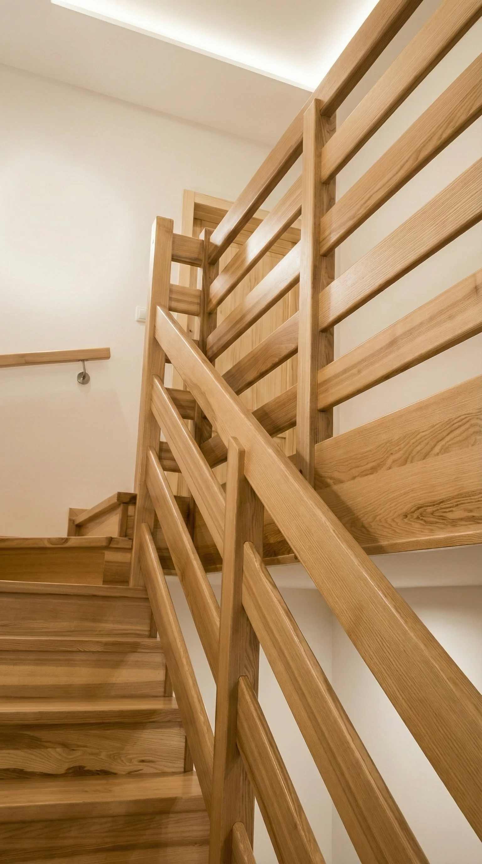 Detal połączenia desek balustrady ze słupkami nośnymi